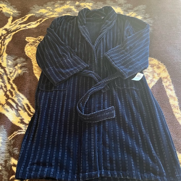 Club room pinstripe men’s robe NWT - Picture 1 of 9